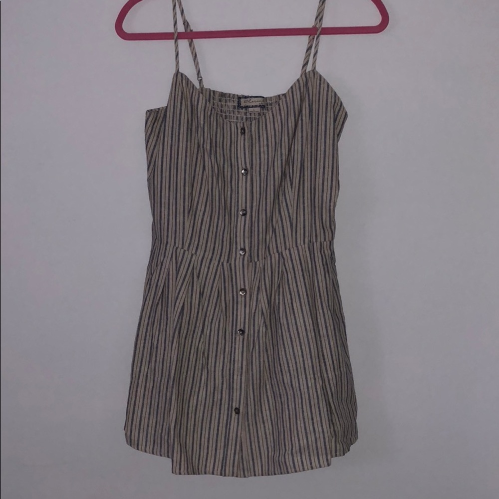 Blue stripped romper